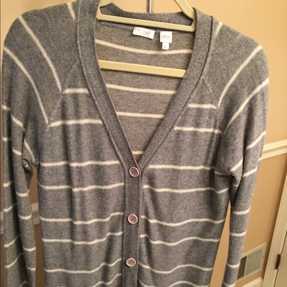 Long sleeve striped cardigan